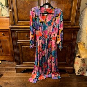 Vintage Carole Little Dead Stock NWT Floral Dress Size 4